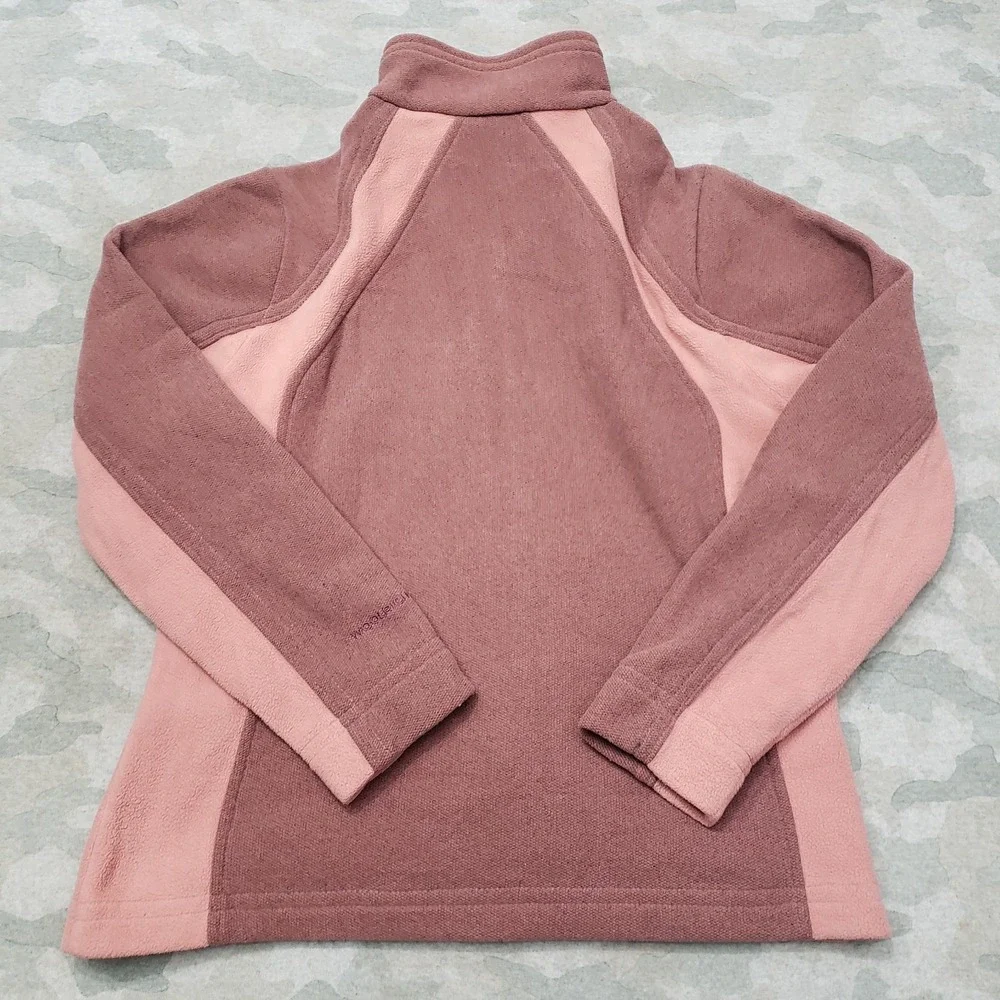 Woolrich Sweatshirt Womens Medium Pink Fleece Full Zip Outdoors‎ Hiking